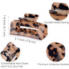 3 inch Hair Claw Clips Cutout Tortoise Shell Celluloid Hair Jaw Clips French Design Rectangle Hair Clamp for Women Ladie