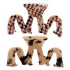 Large Tortoise Shell Claw Clip 35 Inch Cellulose Acetate Hair Claw Clips Checkered Hair Claw Clips French Design Hair Ja
