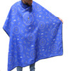Bandana Barber Cape Waterproof Barber Salon Cape Hair Resistant Barber Cape for Men Adjustable Neck Closure Fits All Blu