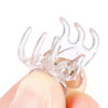 HOTOP 24 Pcs Small Mini Hair Clips Tiny Hair Claw Clips Small Hairs Clamps Non Slip Tiny Plastic Jaw ClipBlack Clear