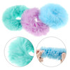 WILLBOND 16 Pcs Furry Scrunchies Bulk Pom Pom Hair Ties Faux Fur Band Rope Elastic Holder Ties Fluffy Ponytail Holder fo