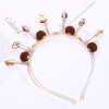 boderier Game Day Sports Hairband Hair Accessories for WomenFootball Baseball Headband Head Bopper Pompom Tiara Headband