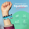 Sportybella Girls Horse Hair Ties TealBlack No Crease No Tug Elastics with Horse Design Ponytail Gift for Equestrians 8p