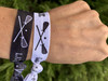 Sportybella Lacrosse Hair Ties for Girls No Crease No Tug Ponytail Holders with Lacrosse Design Lax Party Favors and Gif