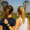 Sportybella Lacrosse Hair Ties for Girls No Crease No Tug Ponytail Holders with Lacrosse Design Lax Party Favors and Gif