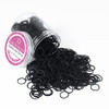 JASVERLIN Small Rubber Bands for Hair Black Mini Hair Ties Elastics Bands for Little Girls Baby Toddler Braids Styling A