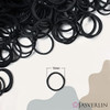 JASVERLIN Small Rubber Bands for Hair Black Mini Hair Ties Elastics Bands for Little Girls Baby Toddler Braids Styling A
