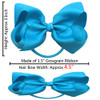 CLLOT 40Pcs 45 Inches Boutique Pops Hair Bows Elastic Hair Ties Grosgrain Ribbon Big Cheer Bow Ponytail Holder Rubber Ha