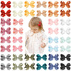 CLLOT 40 Pieces 3 Inch Hair Bows for Girls Clips Grosgrain Ribbon Boutique Hair Bow Alligator Clips For Girls Teens Todd
