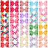 CLLOT 40 Pcs 45 Inch Hair Bows for Girls Clips Grosgrain Ribbon Boutique Hair Bow Alligator Clips For Girls Teens Toddle