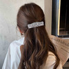 Yheakne Vintage Geometric Silver Hammered Metal Textured Rectangle Headclip Barrette Decorative Hair Accessories for Wom