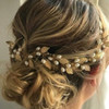 Unicra Gold Leaf Hair Vine Bridal Headpiece Wedding Hair Accessories for Brides and Women1575inches Gold
