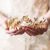 JAKAWIN Greek Goddess Headband Accessories Gold Leaf Crown for Women HG001 Gold