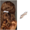 Andelaisi Vintage Rhinestone Hair Clip Gold Cz Pearls Hair Barrettes Pearl Barrette Head Clips Crystal Pearls Hairclip D