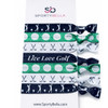 Sportybella Girls Hair Ties for Golf Accessories 7 Count Hair Elastics with Golf Club Design No Crease Hair Ties for Fem