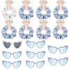 Loanzeg Satin Bridesmaid Scrunchies Bachelorette Hair Ties Set of 6 sunglasses Bridal Shower No Damage Hairties ideas Gi