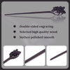WEBEEDY 2 PCS Wooden Hair Stick for Buns Handmade Carved Hairpin Hair Fork Vintage Chinese Hair Chopsticks for Women Lon