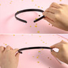 Shappy 40 Pcs Plastic Headbands Thin Skinny Headbands for Women Plain DIY Hair Accessories Plastic Teeth Comb Hair Acces