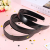 HESTYA 20 Pcs 1 Inch Black Plastic Headbands for Women Plain Craft Hairband with Teeth DIY Hair Accessories Headwear for