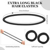 Dingion 80 Count Extra Long Hair Tie for Thick and Curly Hair Elastic Ponytail Holders for Women No Metal Bands Accessor
