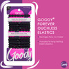 Goody Ouchless Forever Hair Elastics 10 Ct Black DamageFree Bands 3X Stronger Elastic Ties Retainable Shape 16 Strand In