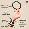 Goody Ouchless Hair Elastics No Pull No Breakage TangleFree Hold for Thick Curly Coily Textured Hair 30 Count Brown Long
