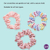 Goody Ouchless Hair Scrunchie 3 Count Rainbow Peach Secure Styling Accessories for All Hair Types PainFree and Easy to U
