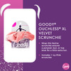 Goody Icy Holiday XL Velvet Scrunchies 1 Ct Pink Ouchless Comfortable Hold Create Easy Hairstyles Keep Your Hair Secured