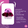Goody Holiday Ball XL Velvet Scrunchies 3 Ct Purple Ouchless Comfortable Hold Create Easy Hairstyles Keep Your Hair Secu