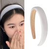 Padded Grey Headband for Women Wide NonSlip Fabric Hairband Thick Sponge Hoop Hair Accessory for Girls