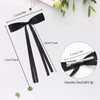 FOWSRHRG 4PCS Bow Hair Clips for Women Satin Tassel Bow Hair Ribbons Yellow Black Long Ribbon Hairpin Fashion Hair Acces