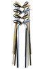 LFOUVRE Hair Bow Clips 4pcs Hair Bows for Women with Long Tassel Ribbon Bow Clips for Girls Blue Hair Accessories Clip