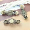 10 Pieces Metal Hair Clips with Round Tray Base for 12mm and 16mm Cabochon Settings Hair Barrettes with Hairgrip Base fo