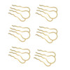 6 Pieces 4 Teeth Hair Combs Pins Brass Hair Fork Clips Hair Bun Plug Holder Hair Sides Comb Clip Hair Comb Clips Bridal