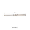 ForPro Professional Collection Hair Pins 320Count Approx Brown 3 L BallTipped Crimped NonDamaging 1 Lb