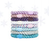 Purple and Blue Hair Ties for Thick Hair Grab Go Ponytail Holders 8 Pack Purple Daze Thick NoCrease Bands with Strong Ho