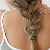 Green Hair Ties for Thick Hair Grab Go Ponytail Holders 8 Pack Cadet Thick NoCrease Bands with Strong Hold DamageFree De