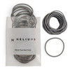 Heliums Thin Hair Elastics Gray 2mm Ties for Thin Hair 175 Inch Medium Hold No Damage Ponytail Holders 40 Count