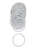 Heliums Thin Hair Elastics White 2mm Ties for Thin Hair 175 Inch Medium Hold No Damage Ponytail Holders 40 Count