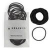 Heliums Thin Hair Elastics Black 2mm Ties for Thin Hair 175 Inch Medium Hold No Damage Ponytail Holders 40 Count