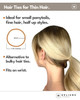 Heliums Thin Hair Elastics Sandy Blonde 2mm Ties for Thin Hair 175 Inch Medium Hold No Damage Ponytail Holders 40 Count