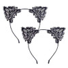 YAXAMING 2 Pcs Halloween Cat Ears Headband Lace Cat Hair Hoops Bands Animal Headpiece Hairband Women Xmas Festival Parad