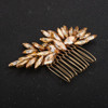 Teyglen Hair Comb Bridal Wedding Gold Crystal Handmade Hair Side Comb Red Blue Black Rhinestone Crystal Hair Pieces Vint