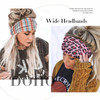 Olbye Boho Wide Turban Elastic Nonslip Headbands for Women Girls Workout Yoga Running Sweatband African Bohemian Hair Wr