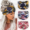 Aceorna Boho Bandeau Headbands Wide Knot Hair Band Stretch Turban Head Wraps Fashion Hair Accessories for Women 3 Pcs Vi