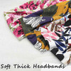 Aceorna Boho Bandeau Headbands Wide Knot Hair Band Stretch Turban Head Wraps Fashion Hair Accessories for Women 3 Pcs Vi