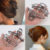 Large Metal Hair Claws for Thick Long Hair Butterfly Clips with Grip Teeth NonSlip Big Jaw Clamps for Women Black