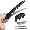 GLAMFIELDS 6 Pack Professional Plastic Shark Hair Clips for Styling and Sectioning Durable Shark Hair Clip with Nonslip
