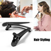 WANBY Hair Clips 12Pcs Black Durability Big Bite Alligator Clip Set Professional Plastic Hair Clips for Easy Styling and