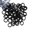 WANBY Hair Ties Mini Seamless Black Hair Bands Soft Elastics Ponytail Holders Hair Ties 100 Pcs